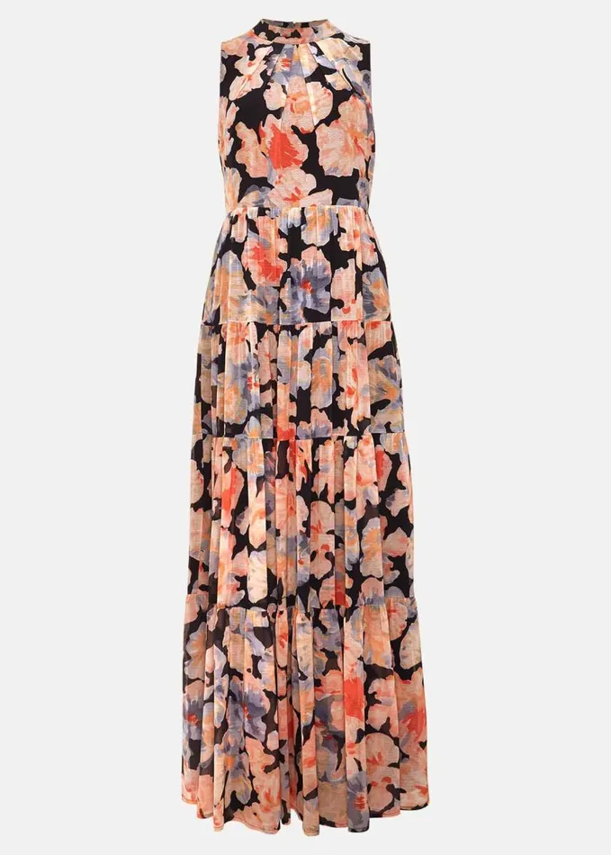 Phase Eight Vora Printed Tiered Maxi Dress Multicoloured Women Dresses