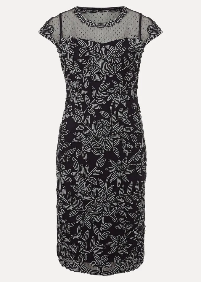 Phase Eight Zila Tapework Dress Navyivory Women Dresses