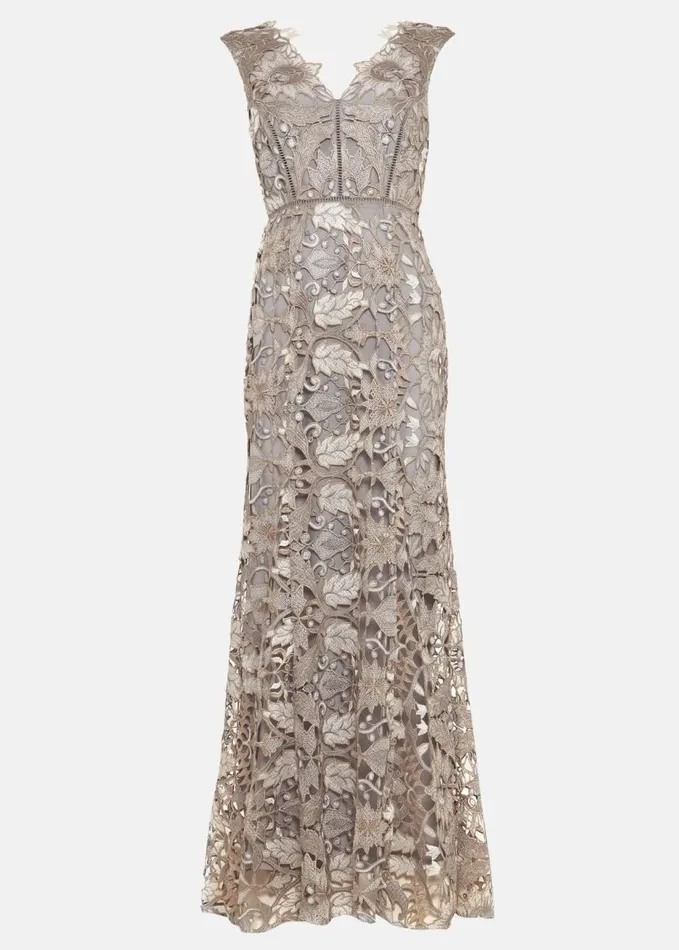 Phase Eight Zoey Lace Maxi Dress Smoke Women Dresses