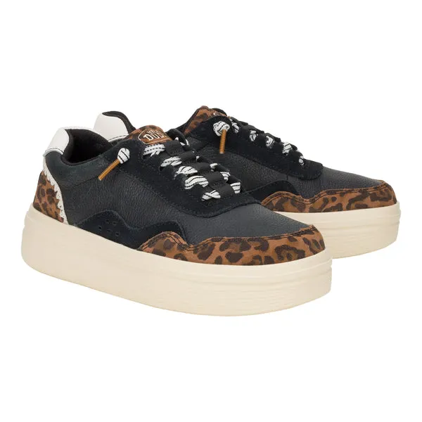 Platforms Hudson Lift Luxe BlackLeopard heydude Apparel