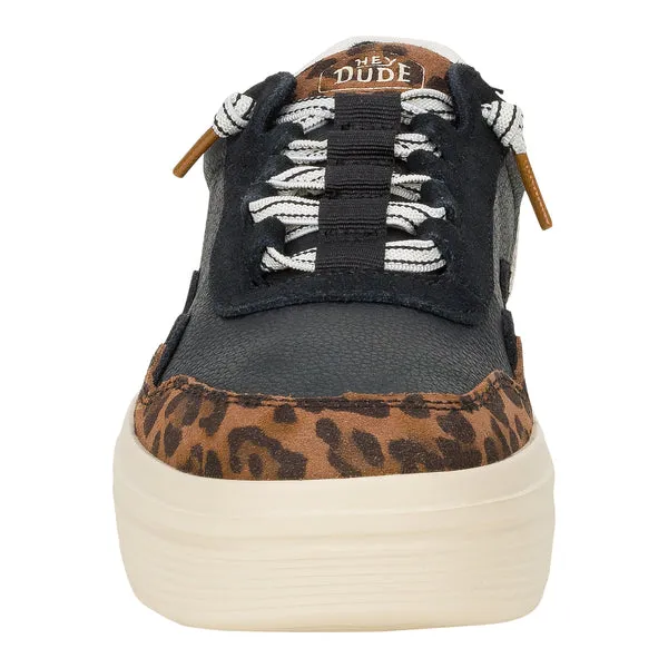 Platforms Hudson Lift Luxe BlackLeopard heydude Apparel