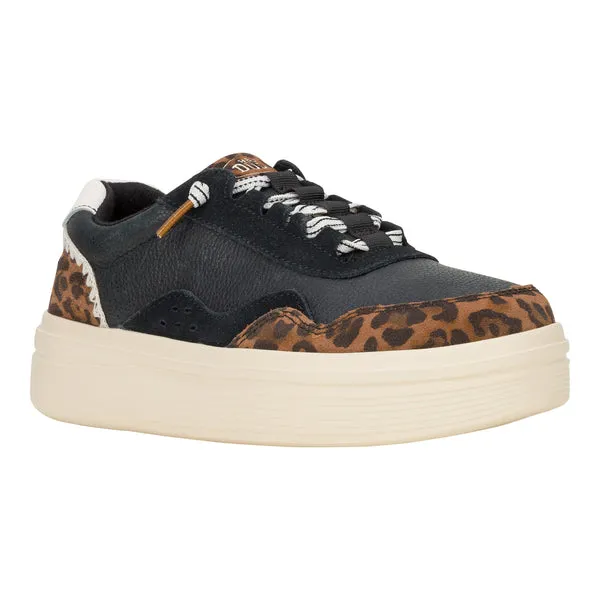 Platforms Hudson Lift Luxe BlackLeopard heydude Apparel