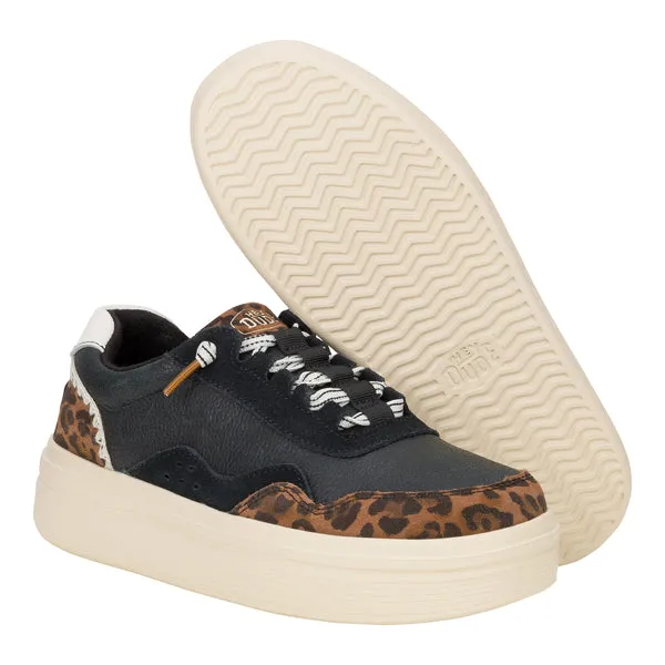 Platforms Hudson Lift Luxe BlackLeopard heydude Apparel