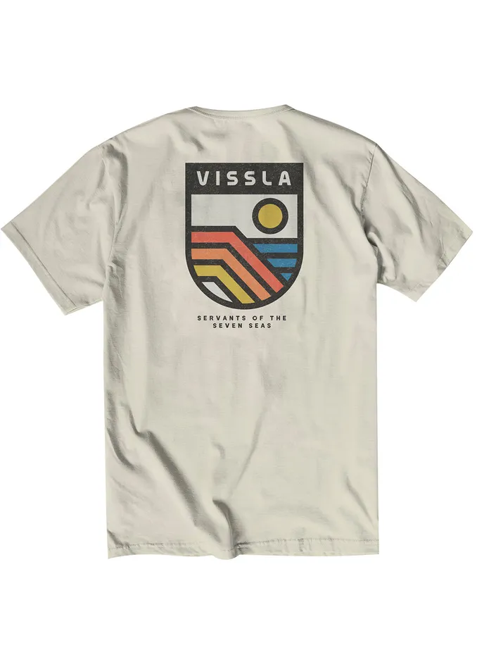 Premium Tees Vissla Men Elevation Organic Pkt Tee Bone