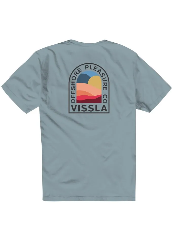 Premium Tees Vissla Men Offshore Pleasure Premium Pkt Tee Chambray