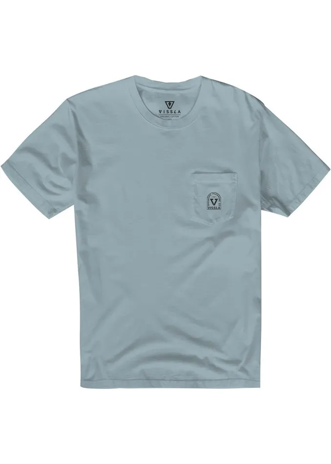 Premium Tees Vissla Men Offshore Pleasure Premium Pkt Tee Chambray Premium Tees Vissla Men Offshore Pleasure Premium Pkt Tee Chambray