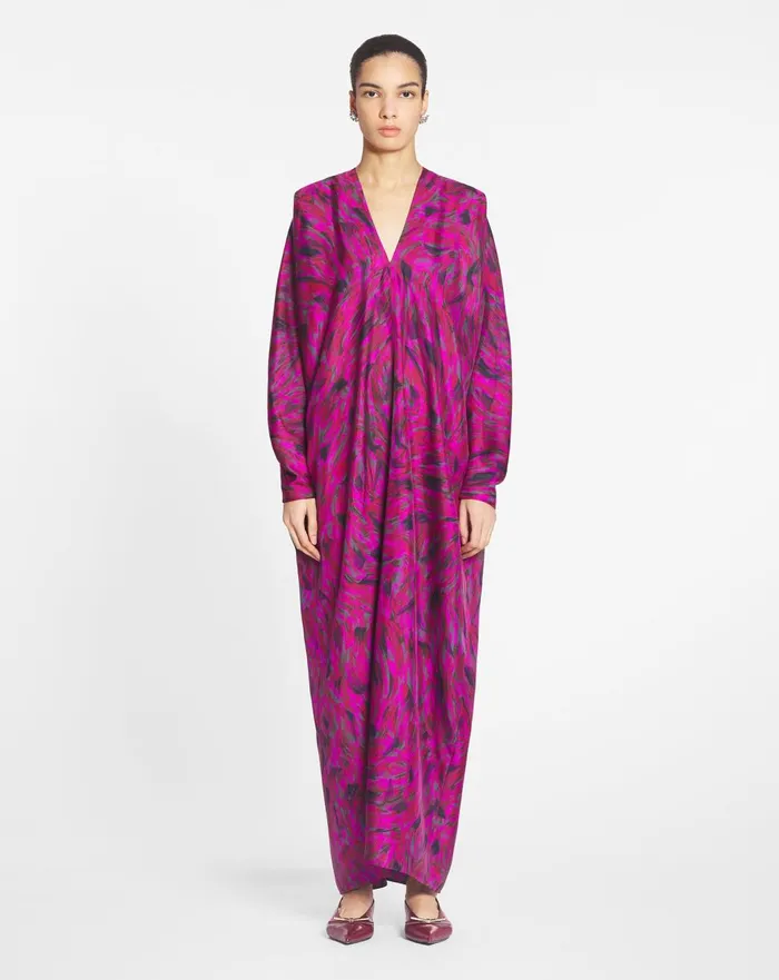 Printed Caftan Dress Fuchsia Women Lanvin Dresses Printed Caftan Dress Fuchsia Women Lanvin Dresses