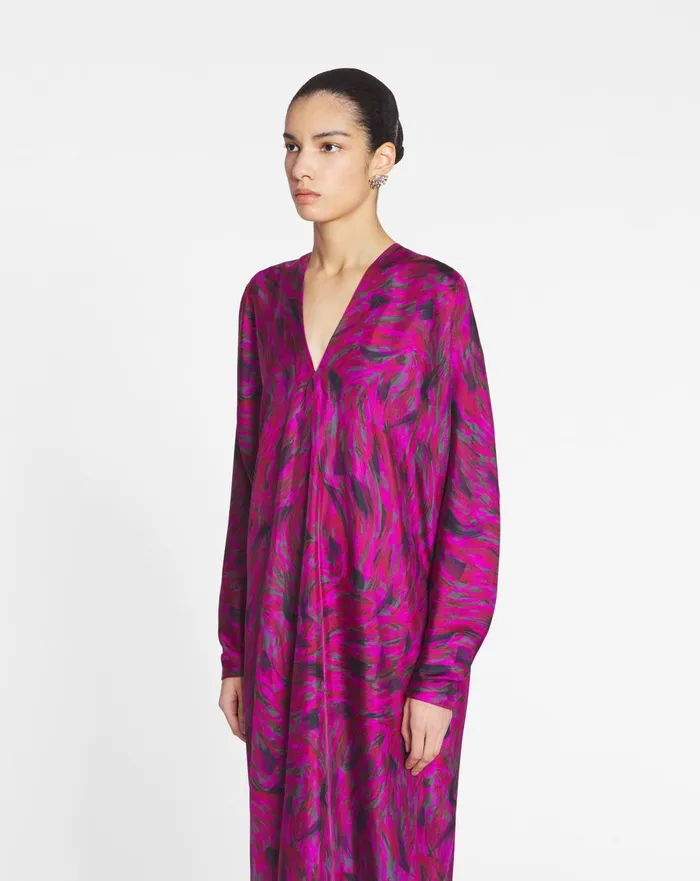 Printed Caftan Dress Fuchsia Women Lanvin Dresses Printed Caftan Dress Fuchsia Women Lanvin Dresses