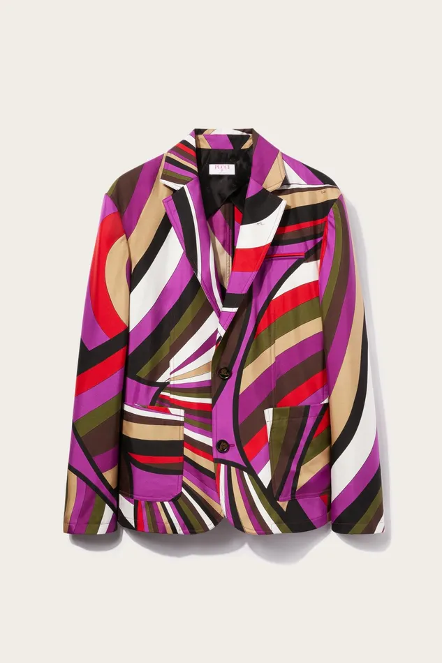 Ready To Wear Men PUCCI IridePrint SilkTwill Blazer