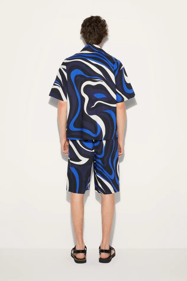 Ready To Wear Men PUCCI MarmoPrint Cotton Shorts