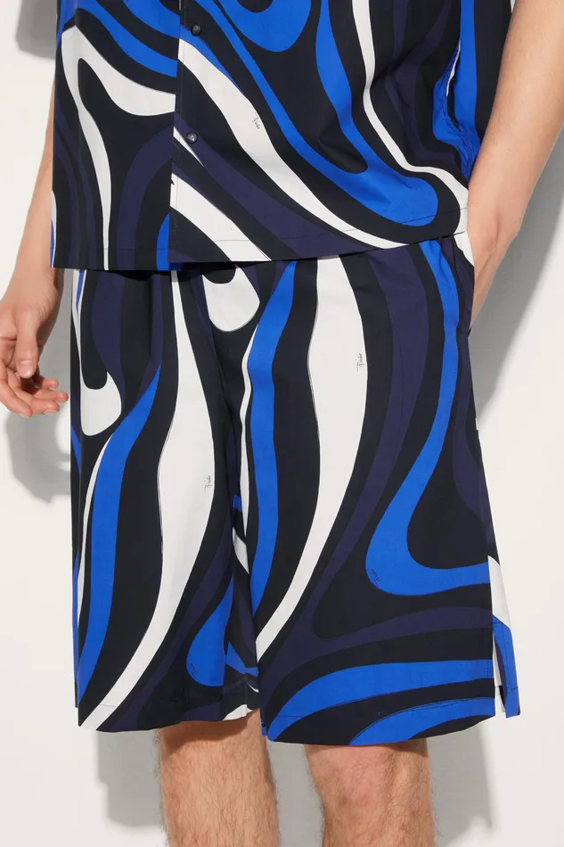 Ready To Wear Men PUCCI MarmoPrint Cotton Shorts