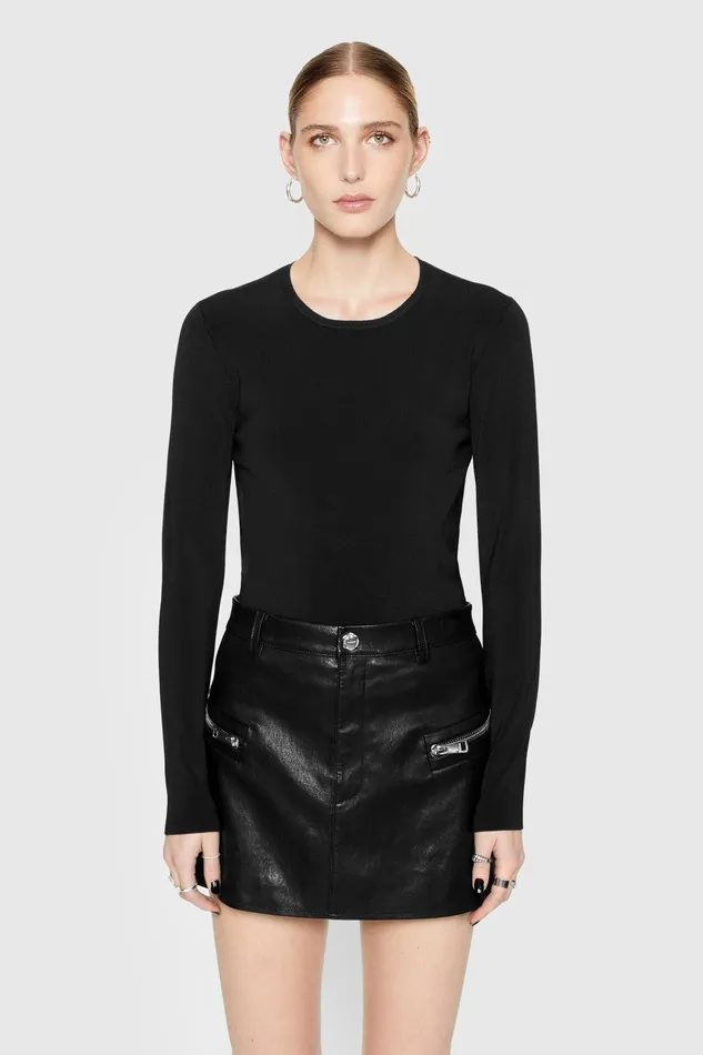 Rebecca Minkoff Bonnie Long Sleeve True Black Women Tops