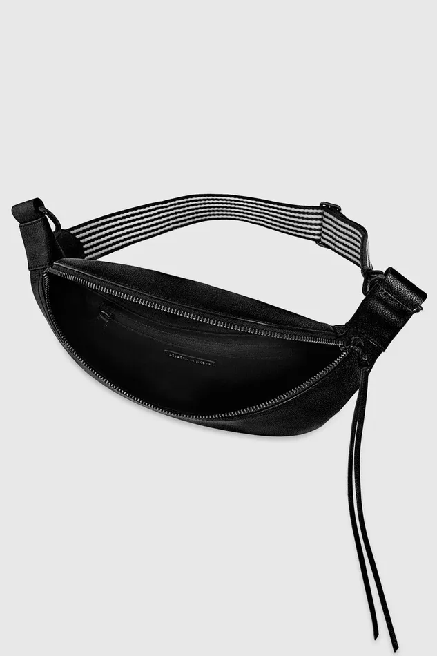 Rebecca Minkoff Bree Belt Bag With Webbing Black Women Belt Bags