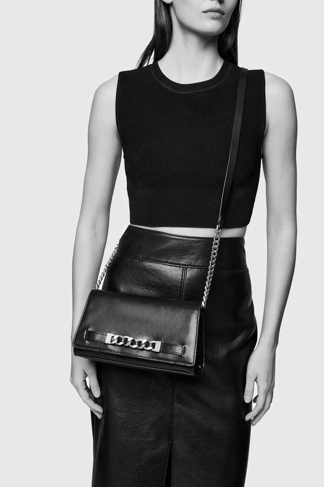 Rebecca Minkoff Curb Link Crossbody Blushing Women Crossbody Bags
