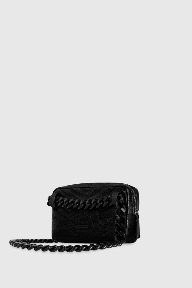 Rebecca Minkoff Edie Belt Bag Blackblack Shellac Women Belt Bags