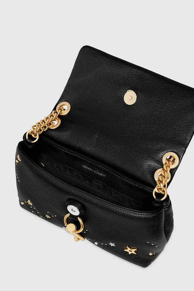 Rebecca Minkoff Edie Crossbody With Celestial Studs Blackmulti Women Crossbody Bags