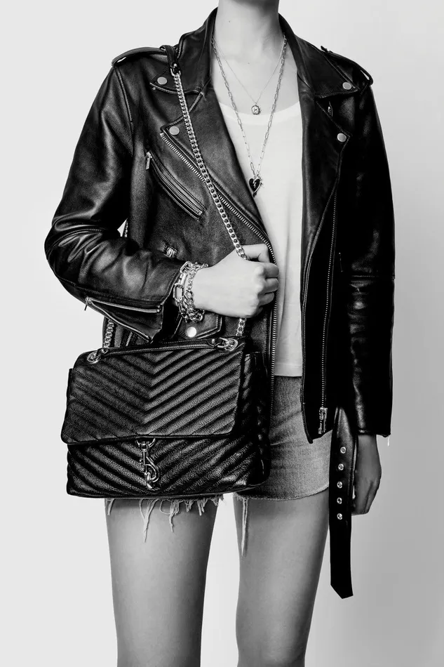 Rebecca Minkoff Edie Flap Shoulder Bag Blackgunmetal Women Shoulder Bags