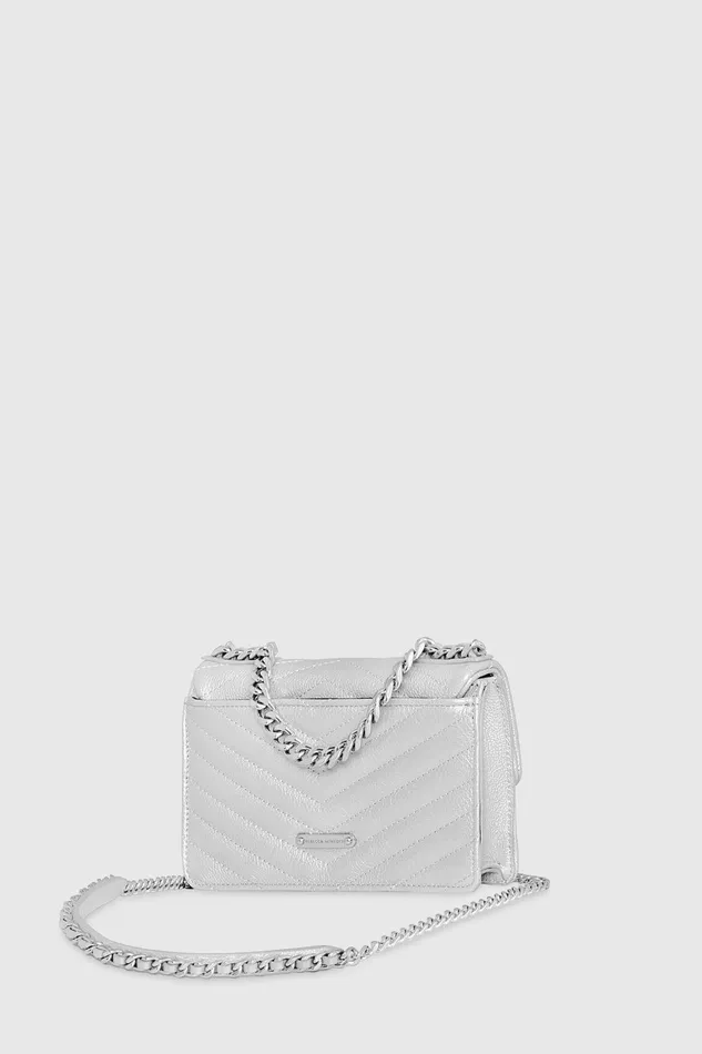 Rebecca Minkoff Edie Mini Crossbody On A Chain Silver Women Crossbody Bags