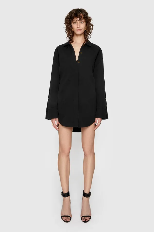 Rebecca Minkoff Kennedy Shacket Black Women Outerwear