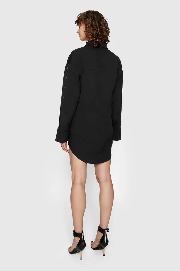 Rebecca Minkoff Kennedy Shacket Black Women Outerwear