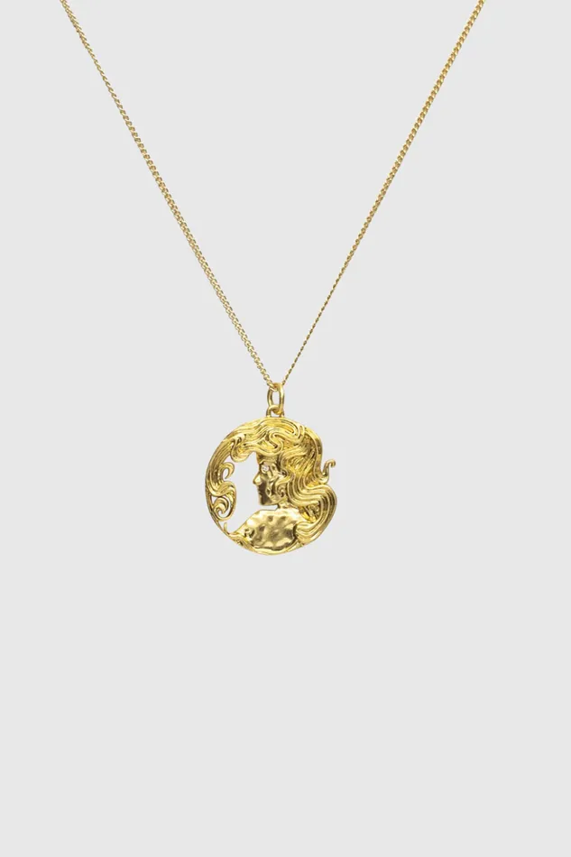 Rebecca Minkoff Virgo Zodiac Medallion Necklace Women Jewelry