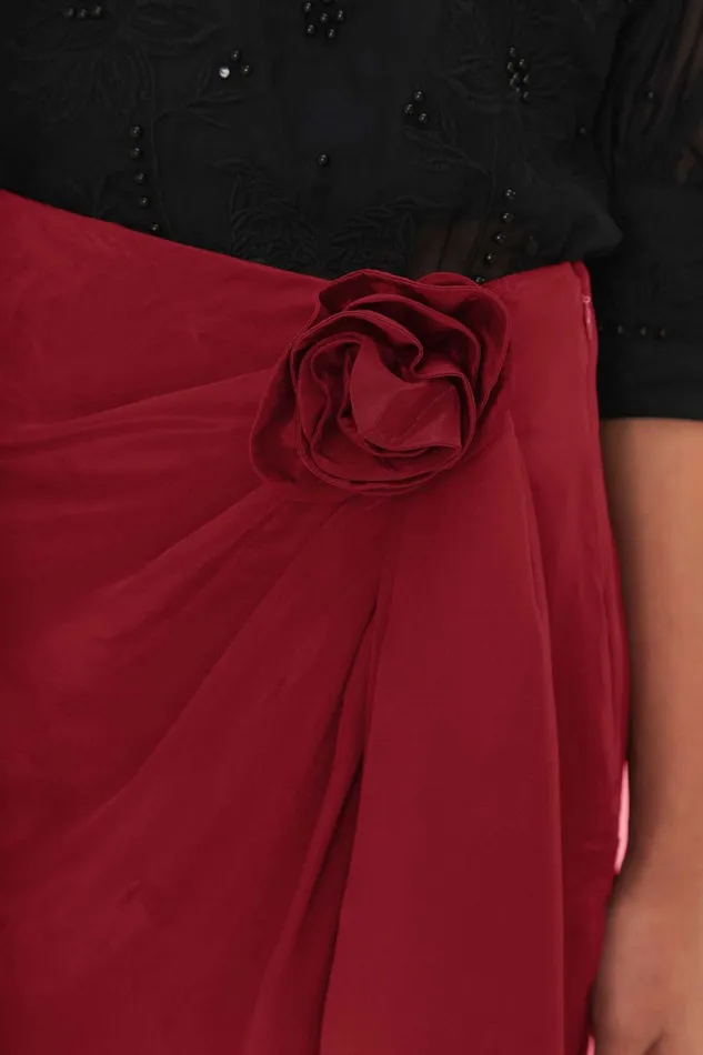 Red Midi Skirt Women Farm Rio Skirts