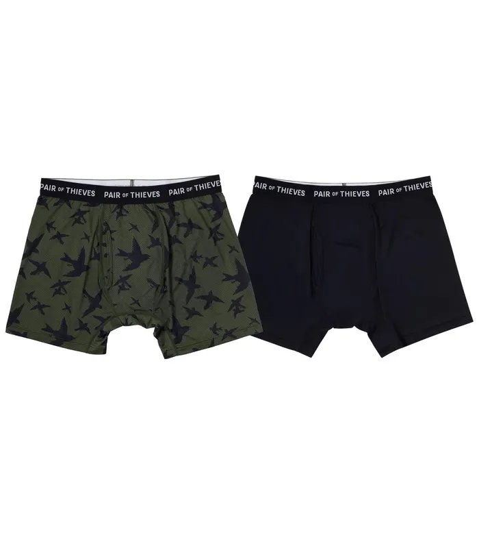 RFE SF BOXER BRIEF 2PK GREENBLACK Men Pair Of Thieves Boxer Briefs