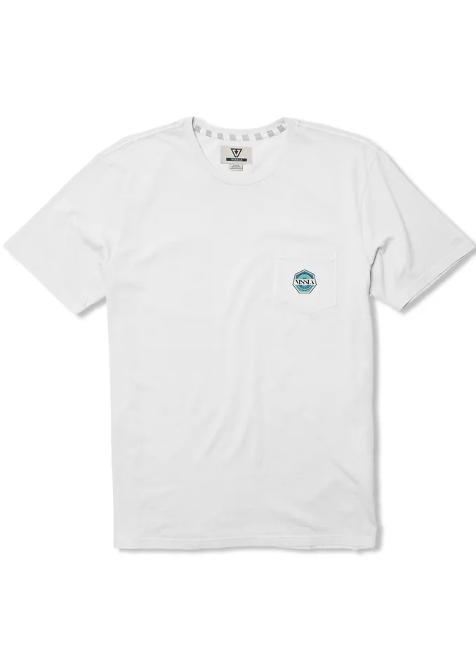 Riptide Ss Pkt Tee White Men Premium Tees Vissla