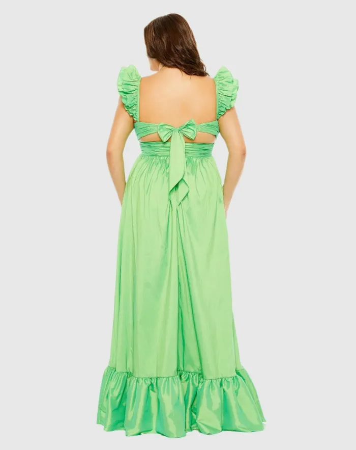 Ruffle Strap High Low Gown Plus Watermelon Women Plus Size Dresses Mac Duggal