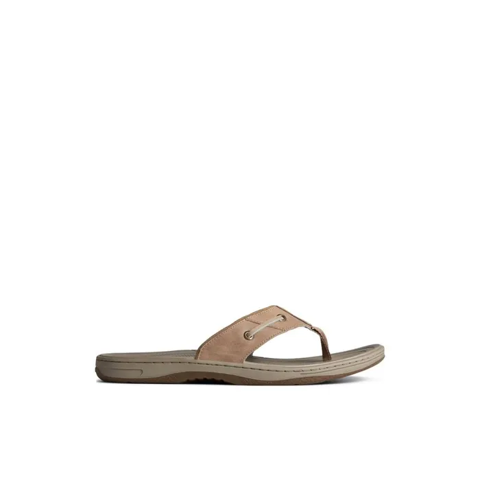 Sandals Men Sperry Baitfish Leather Flip Flop Medium Beige