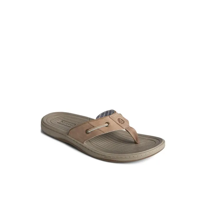 Sandals Men Sperry Baitfish Leather Flip Flop Medium Beige