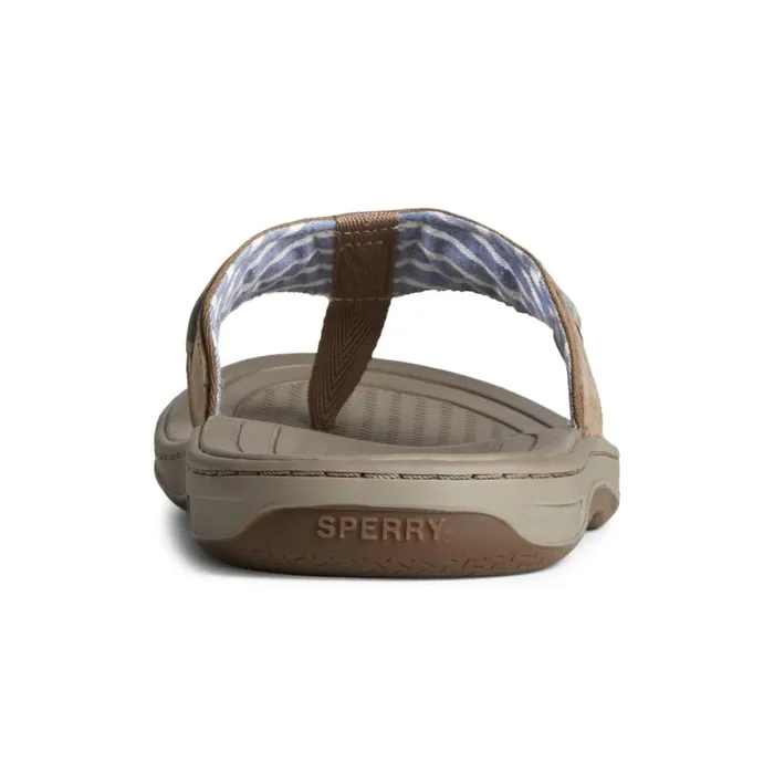 Sandals Men Sperry Baitfish Leather Flip Flop Medium Beige