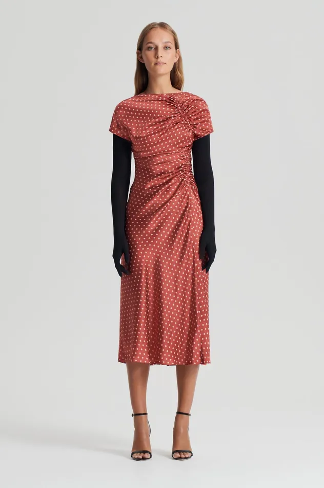SATIN SPOT PRINT DRESS AMBER Dresses Scanlan Theodore Women