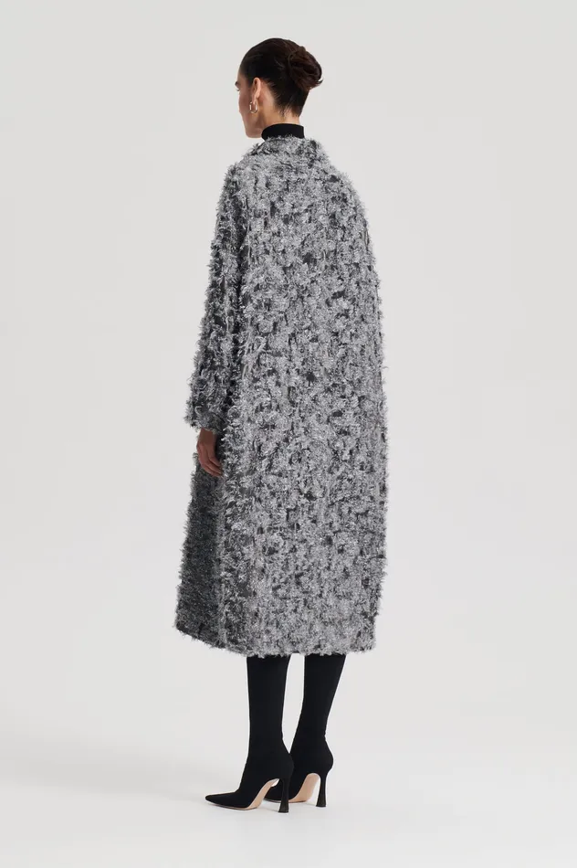 Scanlan Theodore Coats Women TINSEL FRINGE COAT DARKSILVER