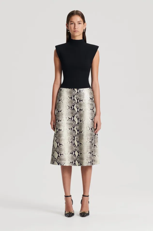 Scanlan Theodore CREPE KNIT MILANO SLVLSS TOP BLACK Women Tops