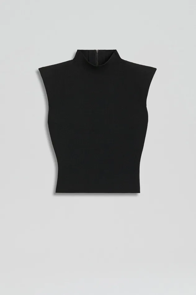 Scanlan Theodore CREPE KNIT MILANO SLVLSS TOP BLACK Women Tops Scanlan Theodore CREPE KNIT MILANO SLVLSS TOP BLACK Women Tops