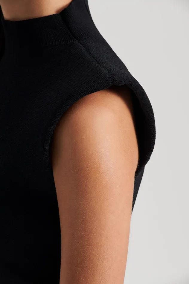 Scanlan Theodore CREPE KNIT MILANO SLVLSS TOP BLACK Women Tops Scanlan Theodore CREPE KNIT MILANO SLVLSS TOP BLACK Women Tops