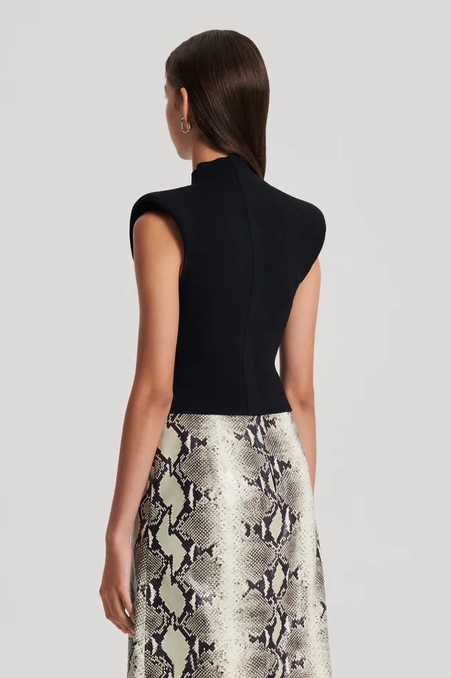 Scanlan Theodore CREPE KNIT MILANO SLVLSS TOP BLACK Women Tops Scanlan Theodore CREPE KNIT MILANO SLVLSS TOP BLACK Women Tops