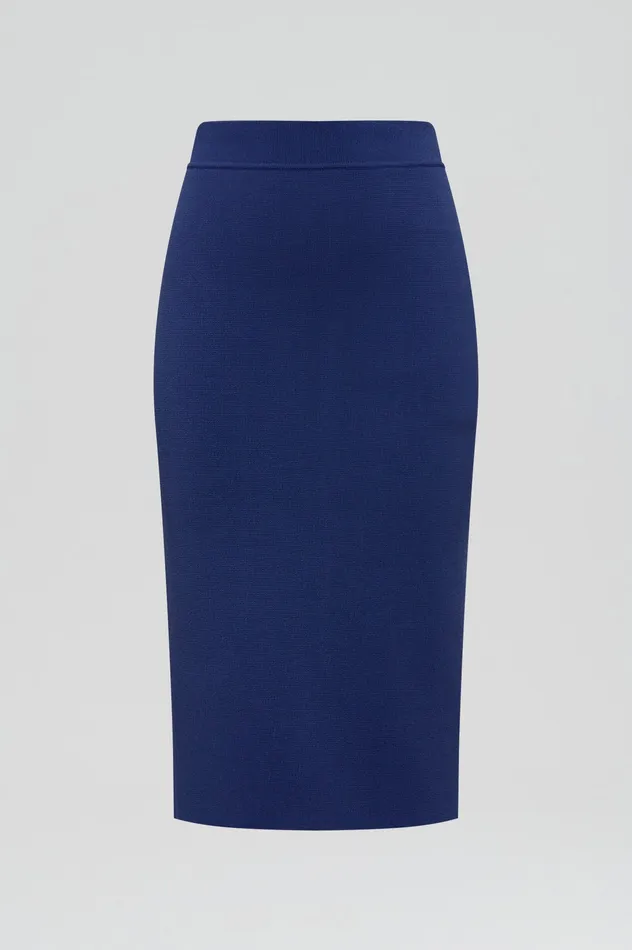 Scanlan Theodore CREPE KNIT SLIT BACK SKIRT ROYAL Women Skirts