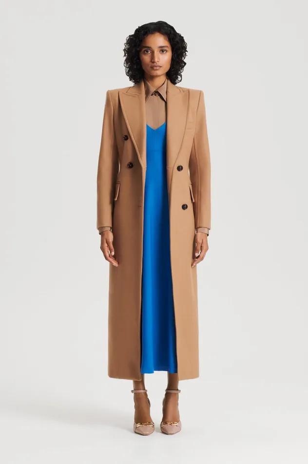 Scanlan Theodore CREPE KNIT V NECK DRESS PRUSSIANBLUE Women Dresses