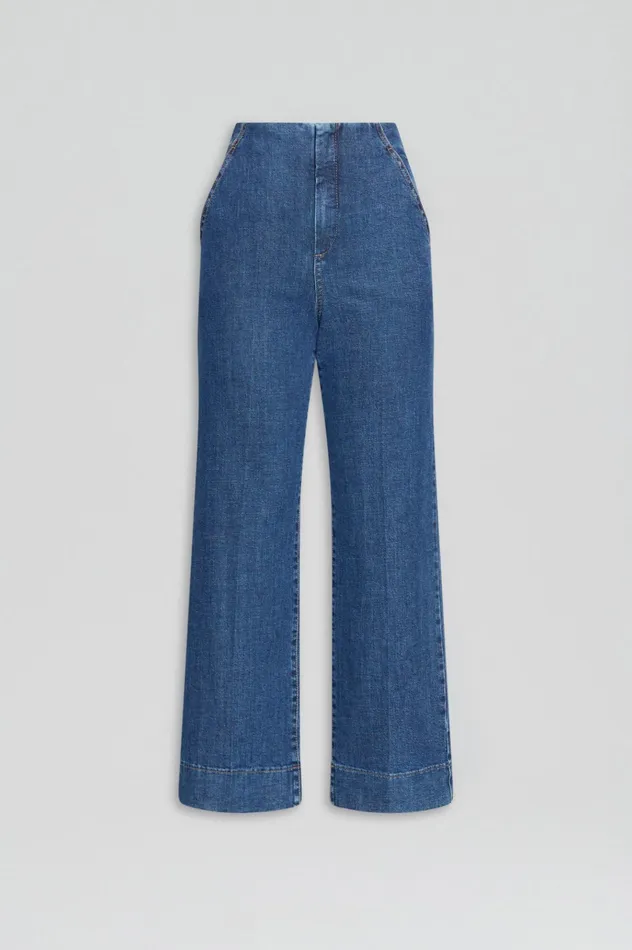 Scanlan Theodore DENIM CROPPED JEAN WASHEDINDIGO Women Denim