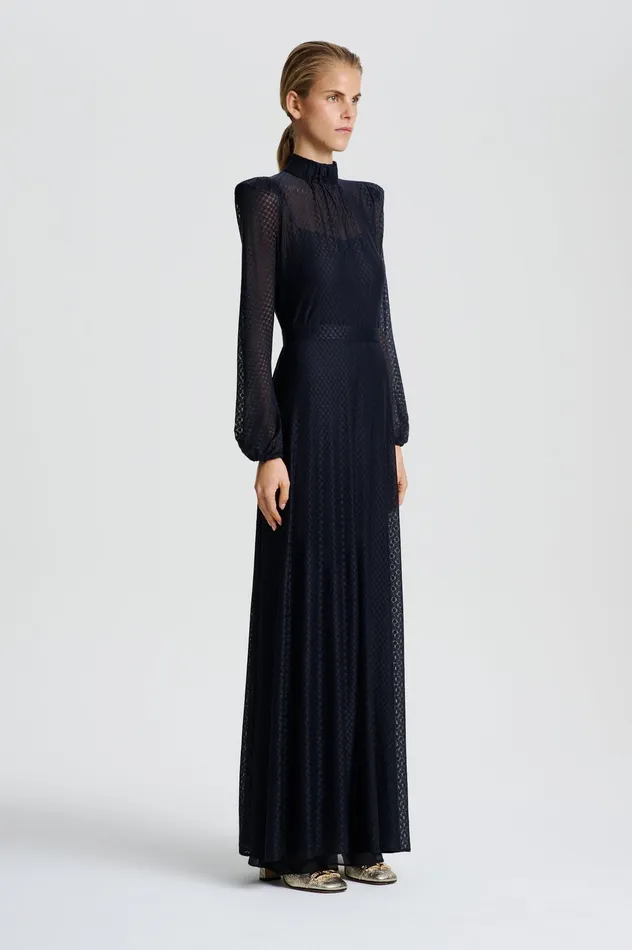 Scanlan Theodore FRENCH LACE DRESS NAVY Women Dresses Scanlan Theodore FRENCH LACE DRESS NAVY Women Dresses