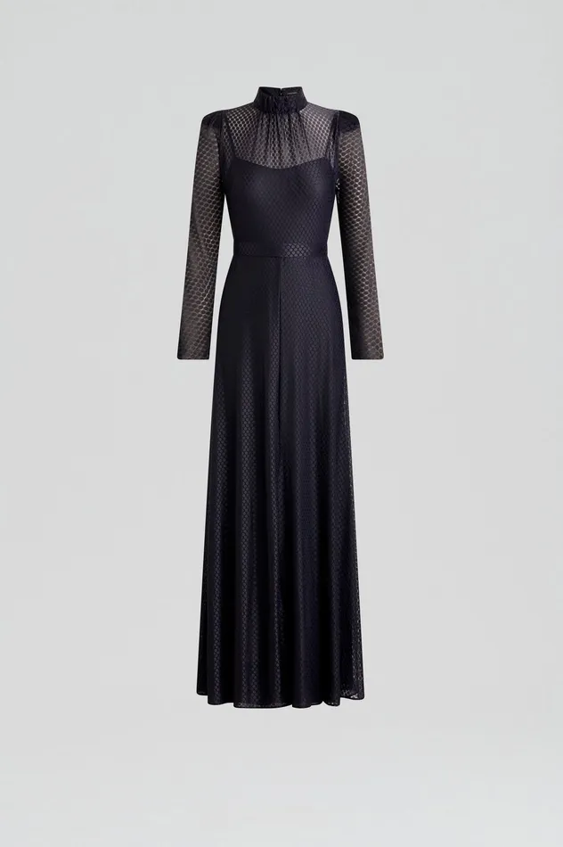 Scanlan Theodore FRENCH LACE DRESS NAVY Women Dresses Scanlan Theodore FRENCH LACE DRESS NAVY Women Dresses