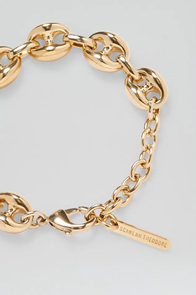 Scanlan Theodore Jewelry Women MARINE LINK CHAIN BRACELET LIGHTGOLD Scanlan Theodore Jewelry Women MARINE LINK CHAIN BRACELET LIGHTGOLD