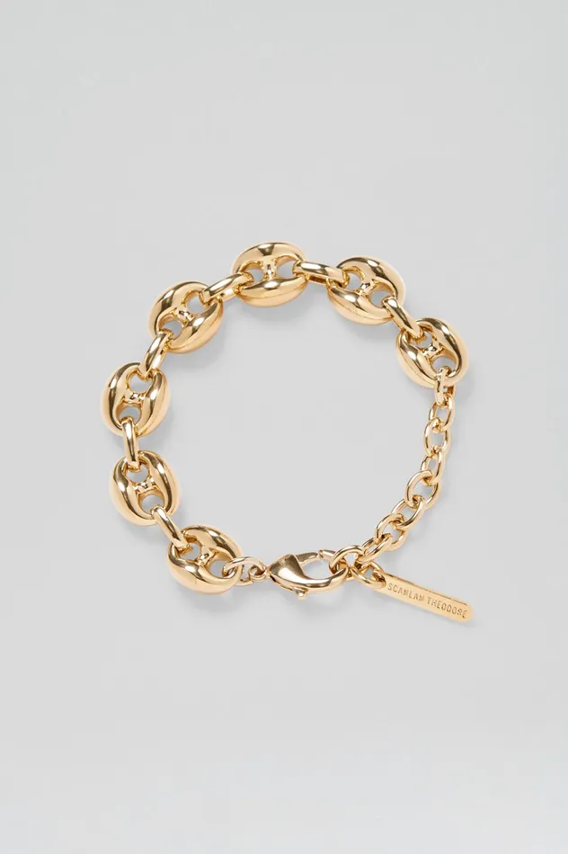 Scanlan Theodore Jewelry Women MARINE LINK CHAIN BRACELET LIGHTGOLD Scanlan Theodore Jewelry Women MARINE LINK CHAIN BRACELET LIGHTGOLD