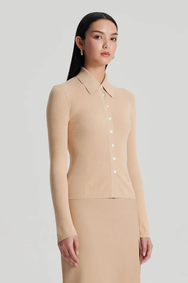 Scanlan Theodore Knitwear Women KNIT SHIRT LTCAMEL