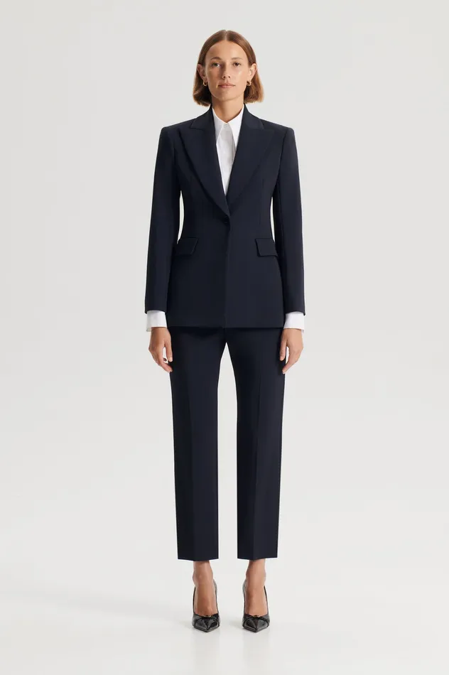 Scanlan Theodore TAILORED SLIM CROP TROUSER NAVY Women Trousers