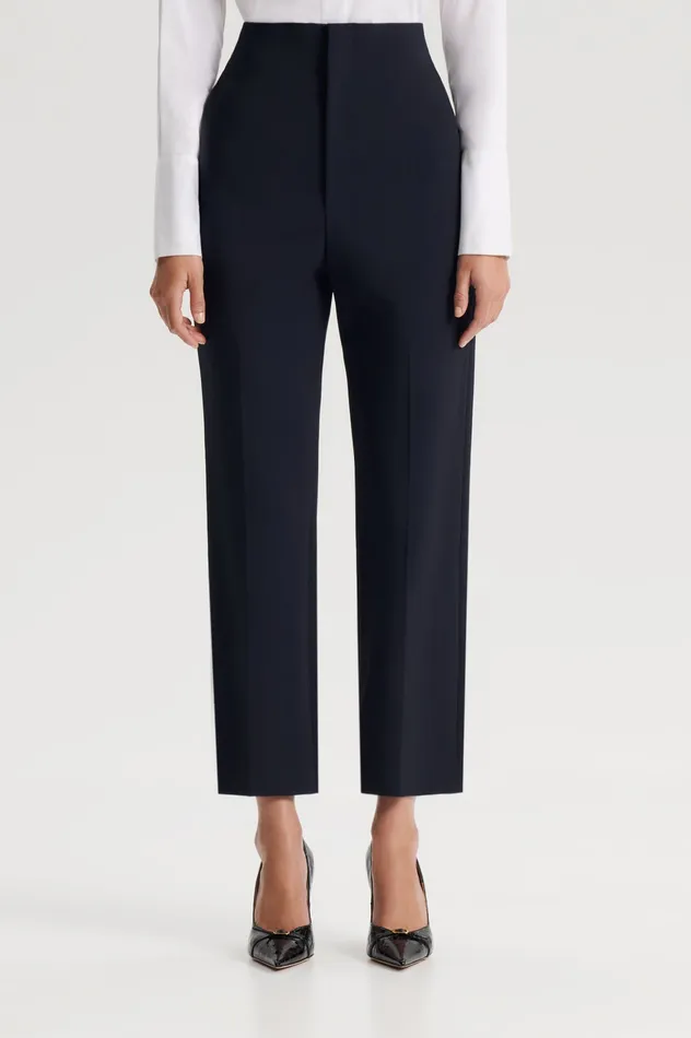 Scanlan Theodore TAILORED SLIM CROP TROUSER NAVY Women Trousers Scanlan Theodore TAILORED SLIM CROP TROUSER NAVY Women Trousers