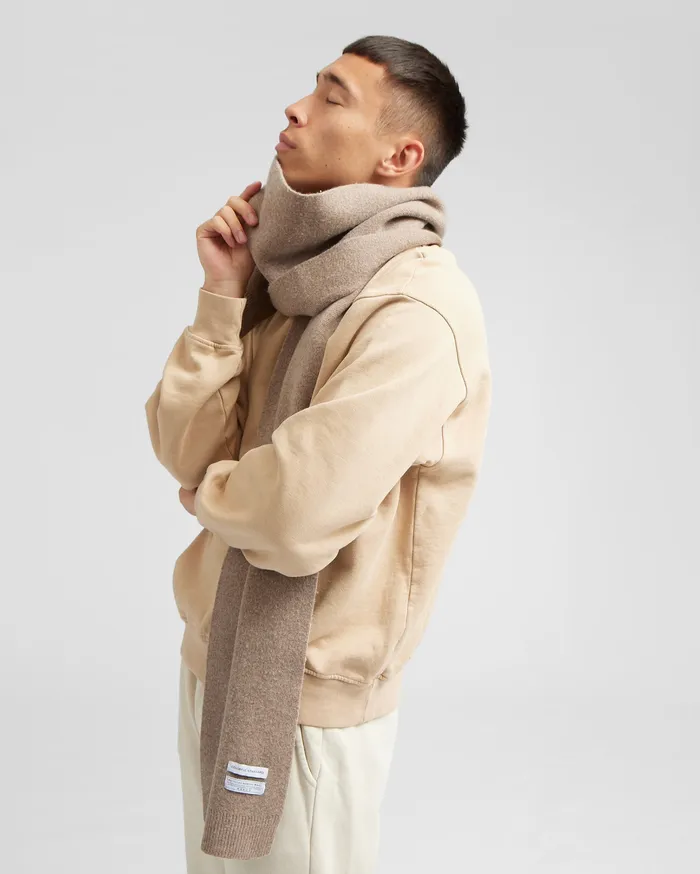 Scarves Men Colorfulstandard Merino Wool Scarf 8211 Limestone Grey