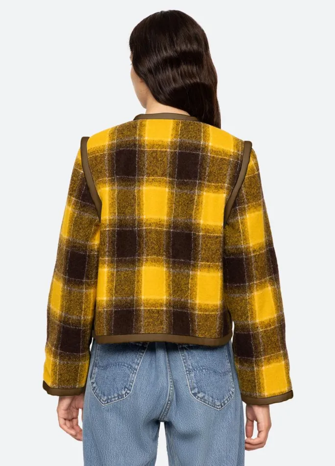 Sea New York Outerwear Women Amber Tie Front Jacket Yellow